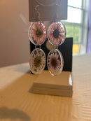 Pink Flower Hanging Earring